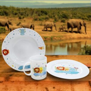 VAJILLA INFANTIL, DISEÑO SAFARI