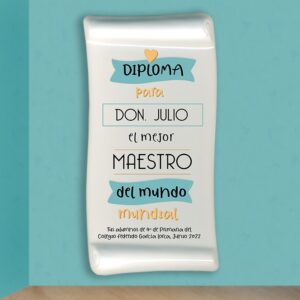 PERGAMINO PERSONALIZADO MEJOR MAESTRO/A