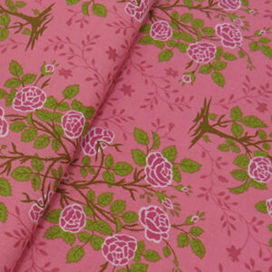 Tela de algodón rosa flores (1 Unidad = 25cm, 2 unidades = 50cm, 3 unidades = 75cm...)