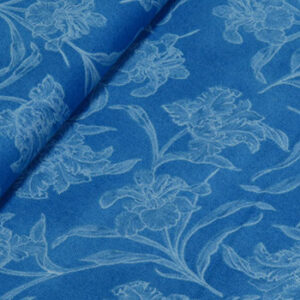 Tela de algodón flores azul (1 Unidad = 25cm, 2 unidades = 50cm, 3 unidades = 75cm...)