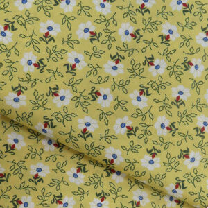 Tela de algodón americano flores amarillo (1 Unidad = 25cm, 2 unidades = 50cm, 3 unidades = 75cm...)