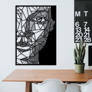 CUADRO CARA MUJER POLIGONAL