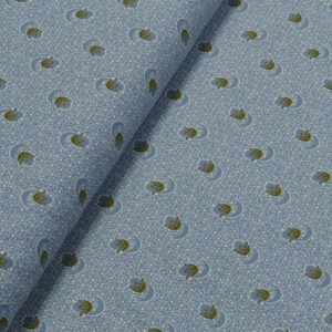 Tela de algodón 100% flores estilo vintage fondo azul (1 Unidad = 25cm, 2 unidades = 50cm, 3 unidades = 75cm...)