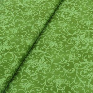 Tela de algodón 100% verde flores estilo vintage (1 Unidad = 25cm, 2 unidades = 50cm, 3 unidades = 75cm...)