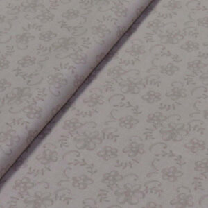 Tela de algodón 100% gris flores (1 Unidad = 25cm, 2 unidades = 50cm, 3 unidades = 75cm...)