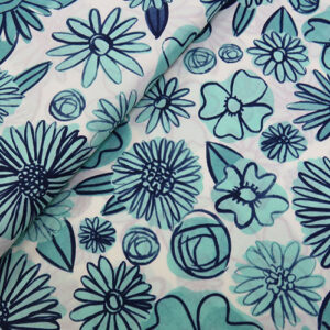 Tela de algodón 100% japones flores California (1 Unidad = 25cm, 2 unidades = 50cm, 3 unidades = 75cm...)