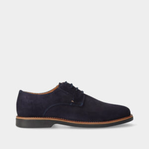 Zapato smart casual de hombre en azul marino con cordones y detalle bicolor ref397501
