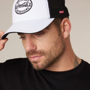 Gorra DEELUXE x COCA-COLA de hombre en 100% algodón Blanco Rojo Negro ref151411