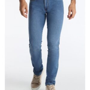 LOIS JEANS - Jeans Recto de Algodón Elástico en Lavado Azul Medio REF349524