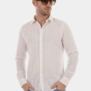 GIANNI LUPO Camisa con bordado inglés REF 252419