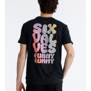 SIX VALVES Camiseta Six Valves Hombre Negra Gráfica Trasera Funny Gummy REF 112303