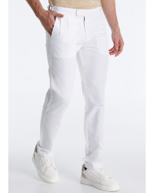 Pantalón chino hombre V&L Victorio & Lucchino blanco slim fit