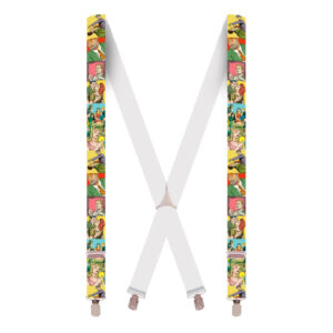 Tirante hombre estampado cómic | Tirantes originales para camisa blanca