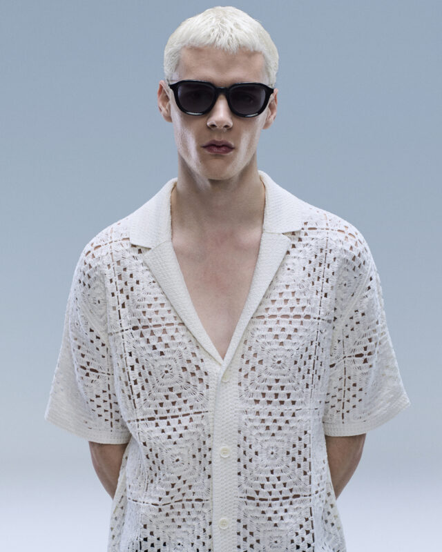 Jersey camisa Antony Morato Beachwear Collection relaxed fit crochet blanco ref416403 - Imagen 7