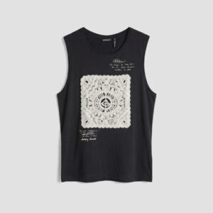Camiseta Antony Morato Beach Collection crochet bordado negra REF 164001