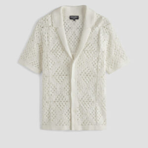 Jersey camisa Antony Morato Beachwear Collection relaxed fit crochet blanco ref416403