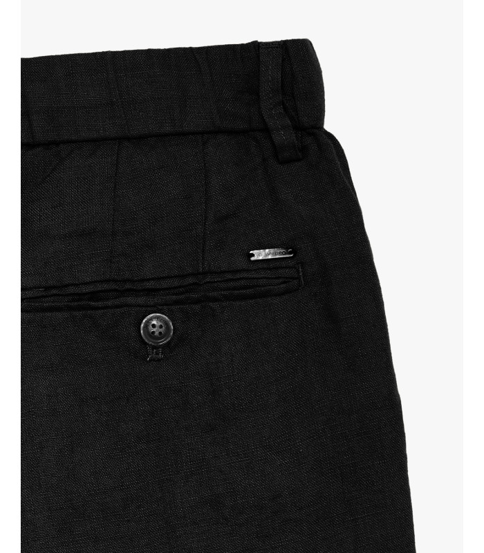 Bermuda Gianni Lupo de lino con cordón negro ref 252406 - Imagen 3