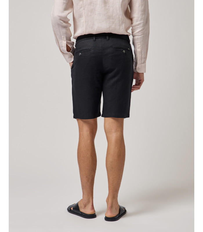 Bermuda Gianni Lupo de lino con cordón negro ref 252406 - Imagen 7
