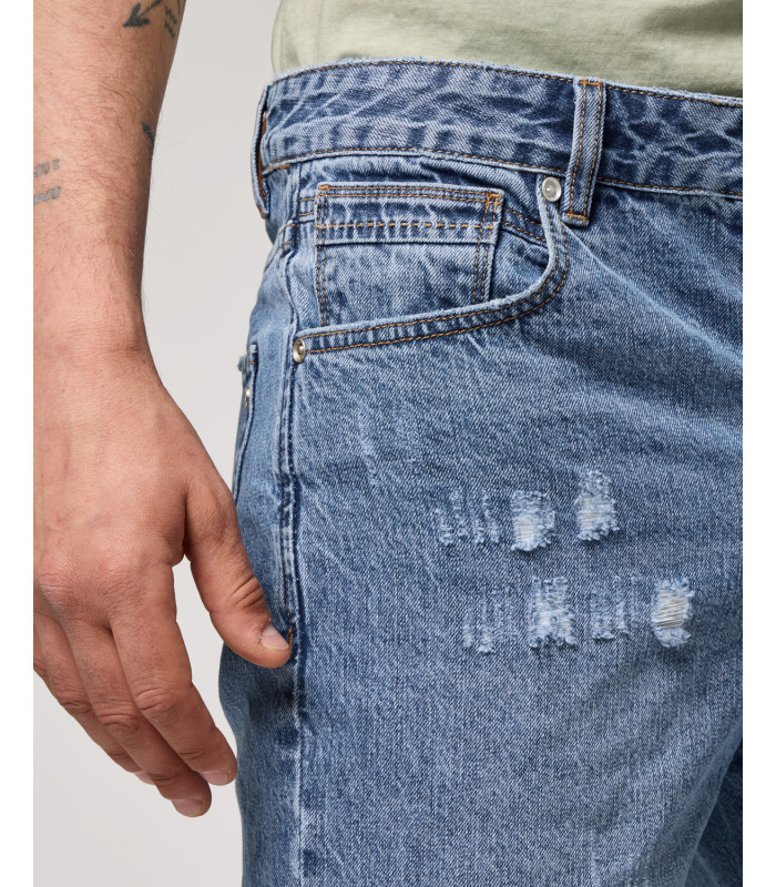 Bermuda vaquera Gianni Lupo regular fit con efecto desgastado ref252421 - Imagen 7