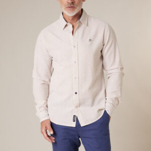 Camisa de hombre en algodón seersucker a rayas DEELUXE ref225206