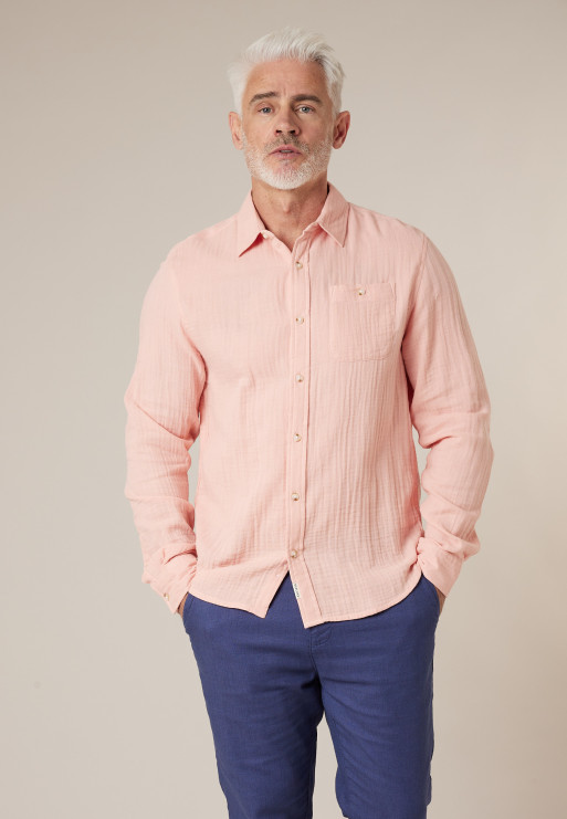 Camisa manga larga en gasa de algodón DEELUXE ref 225205 - Imagen 2