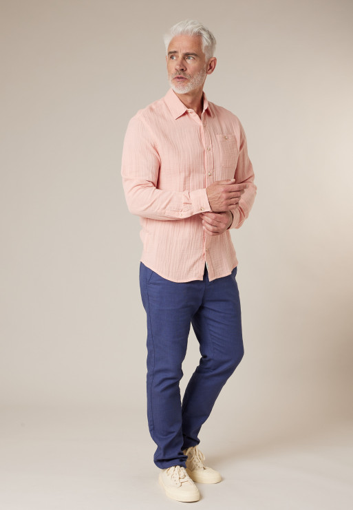 Camisa manga larga en gasa de algodón DEELUXE ref 225205 - Imagen 5