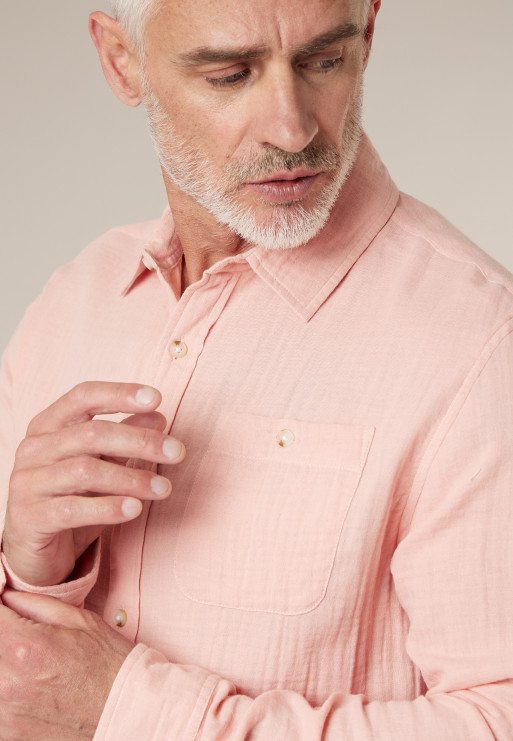 Camisa manga larga en gasa de algodón DEELUXE ref 225205 - Imagen 3