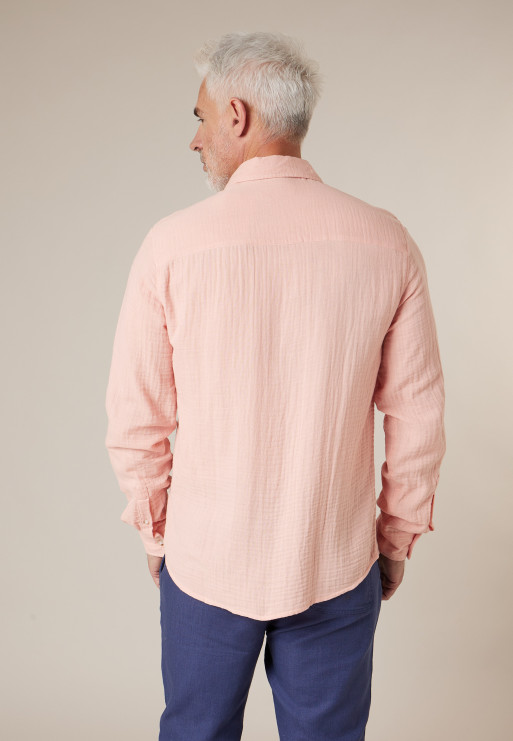 Camisa manga larga en gasa de algodón DEELUXE ref 225205 - Imagen 4