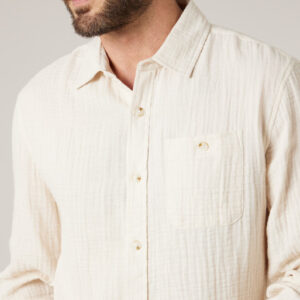 Camisa de gasa de algodón de manga larga para hombre ref 225205