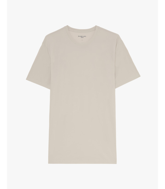 Camiseta Gianni Lupo Athleisure Super Stretch beige REF12217 - Imagen 3