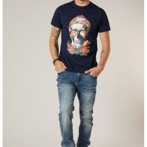 Deeluxe Camiseta de algodón de hombre calavera ref100902