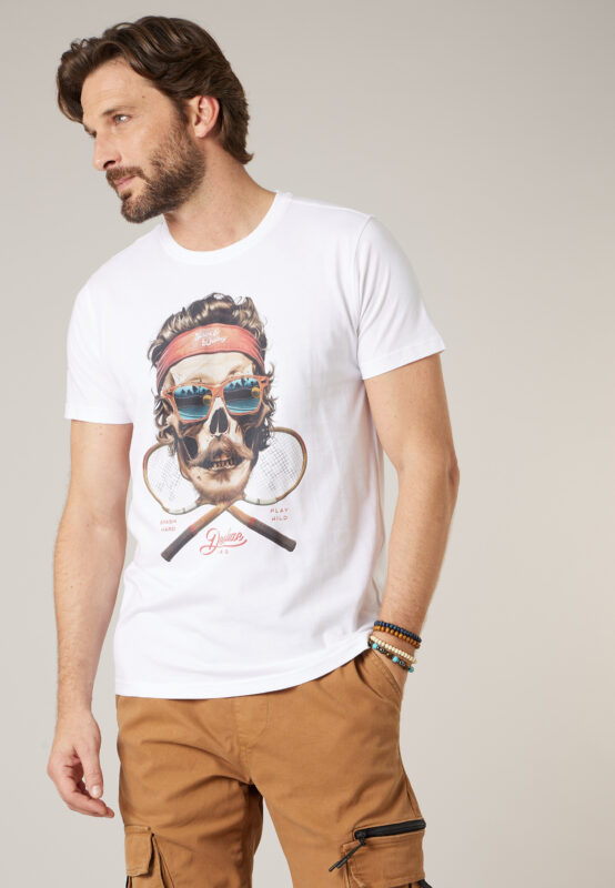 Deeluxe Camiseta TENIS Camiseta de algodón de hombre ref100902
