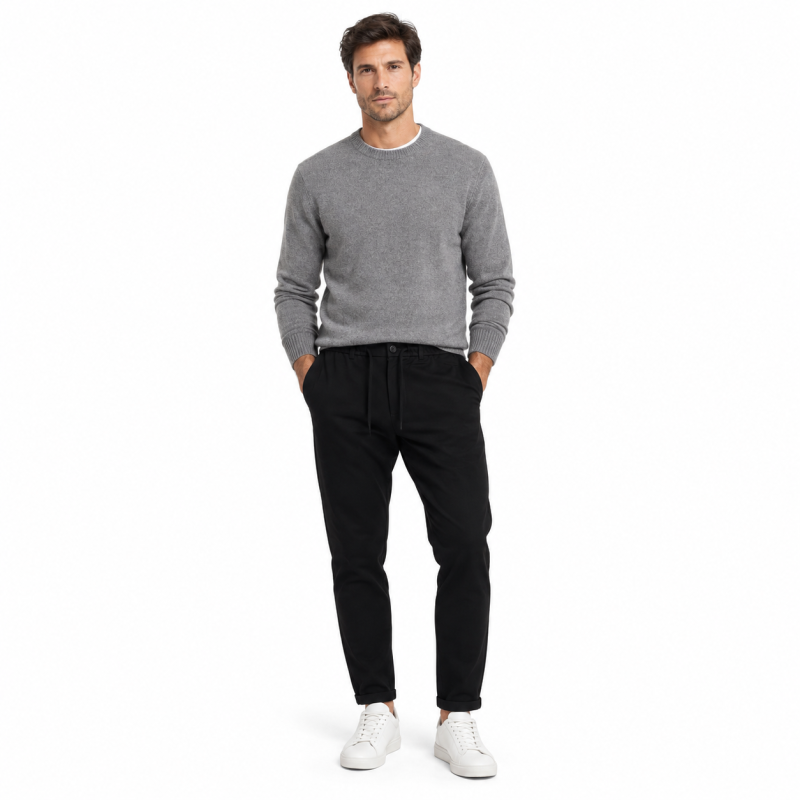 Pantalón Negro Hombre Dark&Fish | Casual Premium Confort 263708