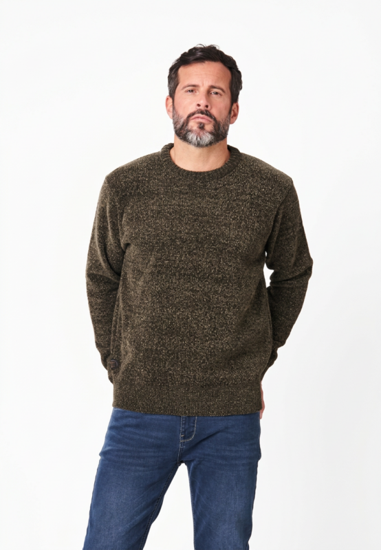 DEELUXE - Jersey de hombre de corte regular en suave punto de chenilla 168402 - Imagen 6