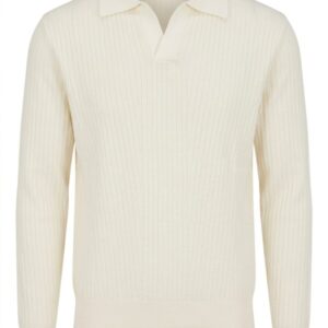 Jersey Punto Acanalado Cuello Polo Masculino - Dark&Fish 251121