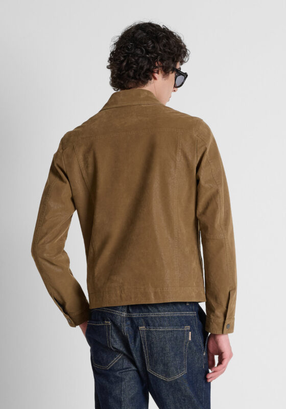 Antony Morato Abrigo camel slim fit en piel sintética 869518 - Imagen 7