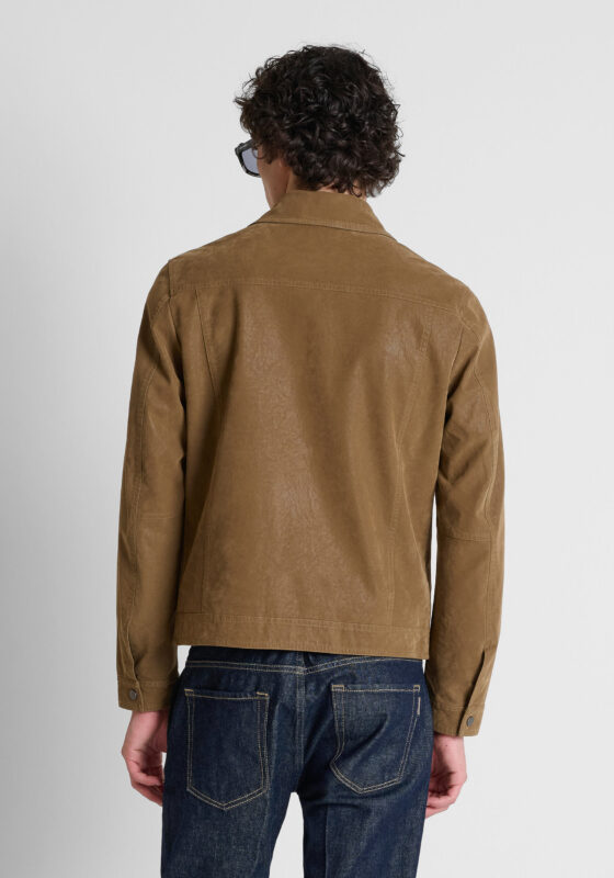 Antony Morato Abrigo camel slim fit en piel sintética 869518 - Imagen 4