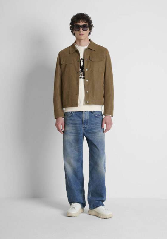 Antony Morato Abrigo camel slim fit en piel sintética 869518 - Imagen 2