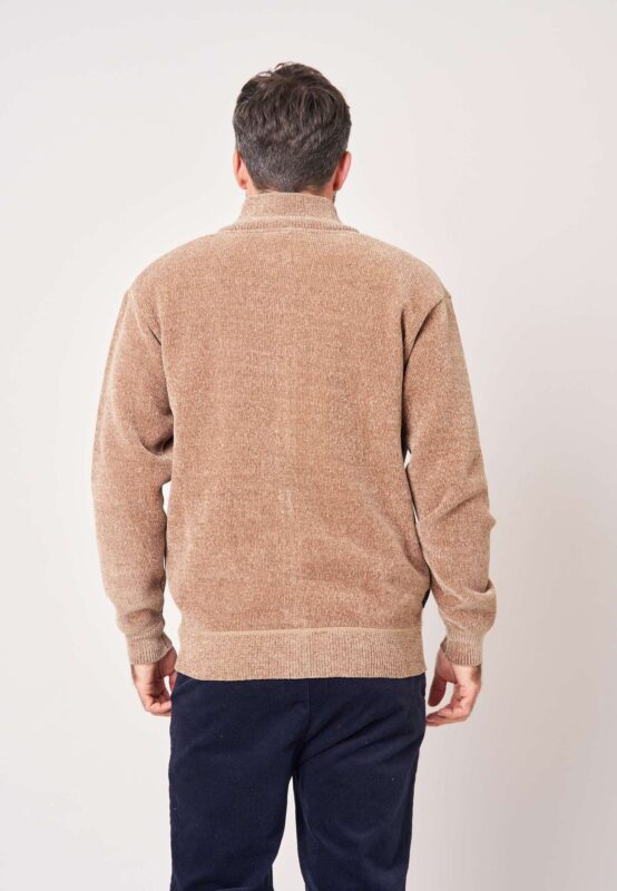 Chaqueta color beige de Punto Chenilla Deeluxe Hombre 210101 - Imagen 4