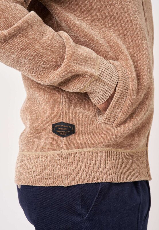 Chaqueta color beige de Punto Chenilla Deeluxe Hombre 210101 - Imagen 3