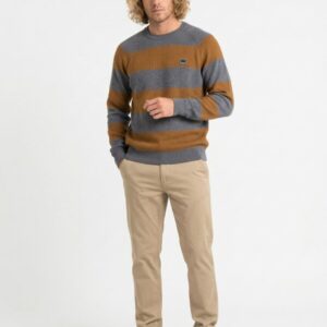 Jersey Blockcolor Tricolor 'Dark&Fish' con Parche Metálico 263705