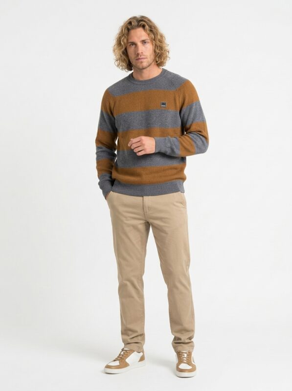 Jersey Blockcolor Tricolor 'Dark&Fish' con Parche Metálico 263705