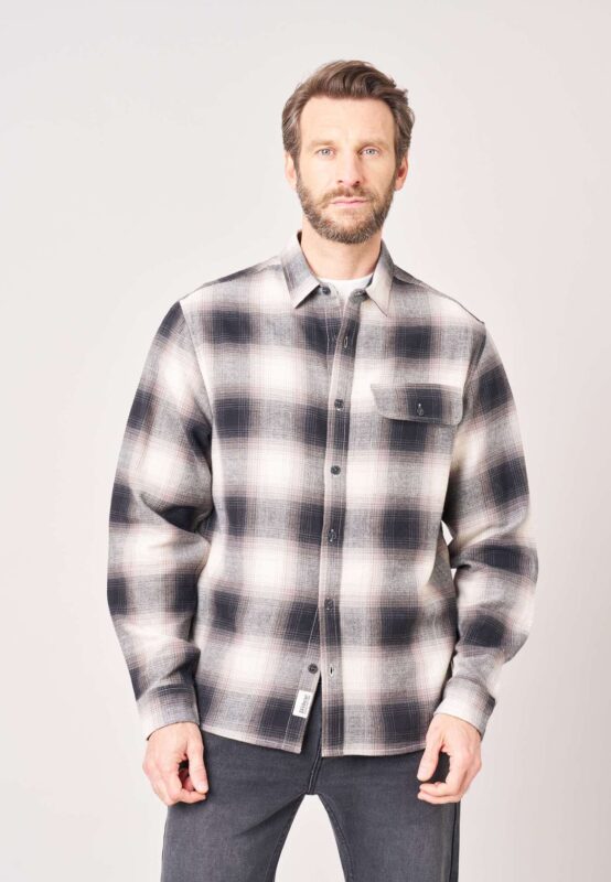 DEELUXE Camisa de cuadros para hombre en 100% algodón. 252424 - Imagen 3