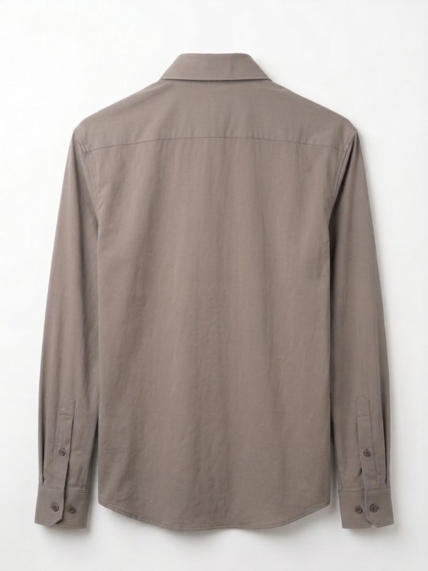 Camisa Café Hombre Dark&Fish Slim Fit | 80% Modal 20% Espandex 276308 - Imagen 3