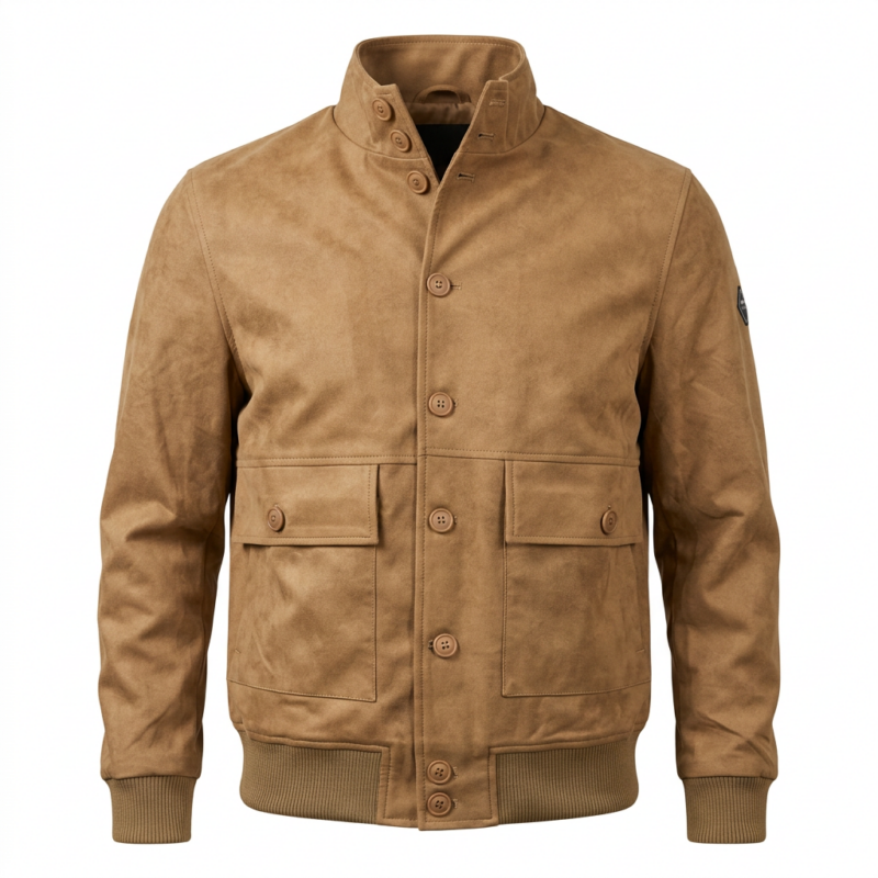 Chaqueta Dark&Fish Hombre Efecto Ante Camel Performance 554020