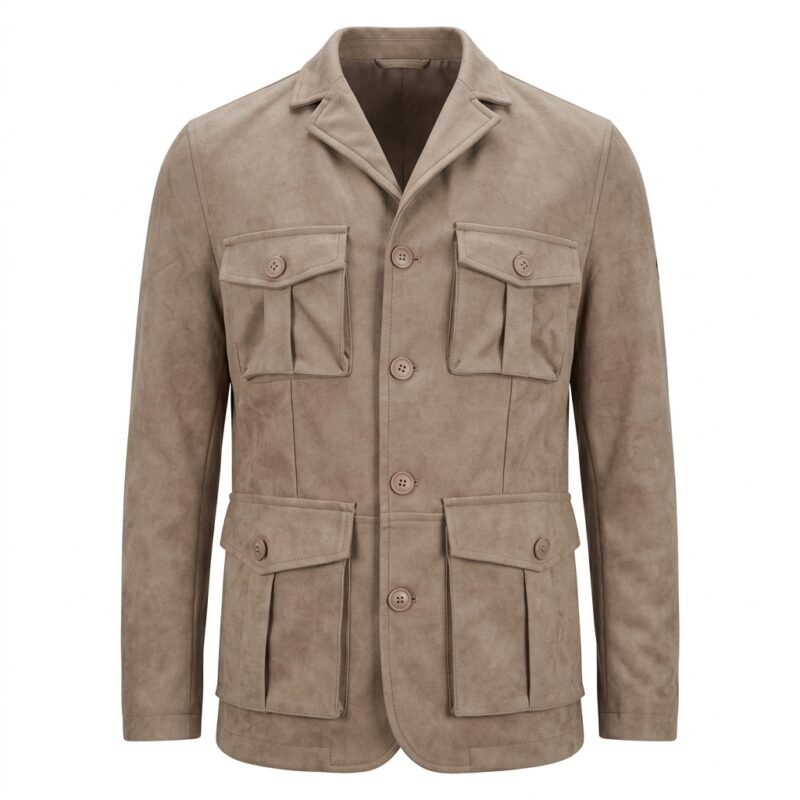 Chaqueta Dark&Fish Performance Hombre Camel Efecto Ante 629720