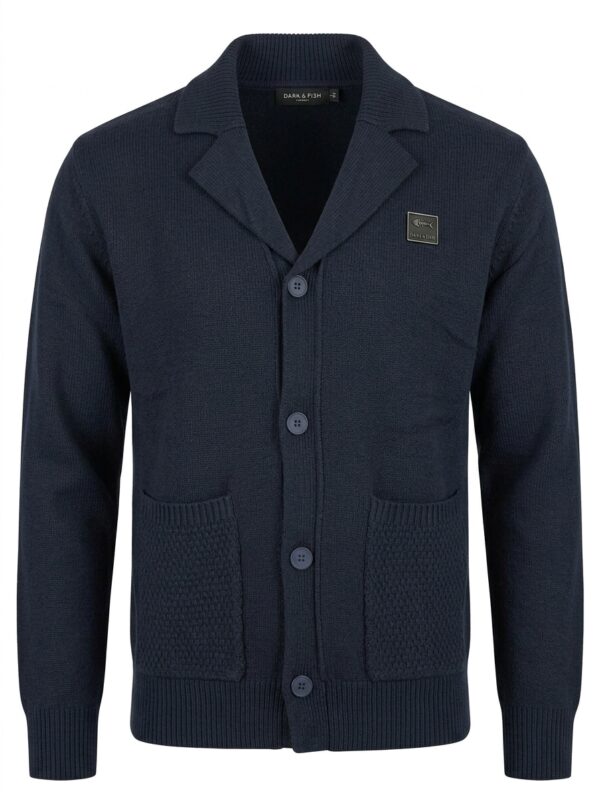 CHAQUETA DE PUNTO DARK&FISH — AZUL MARINO 263708 - Imagen 2