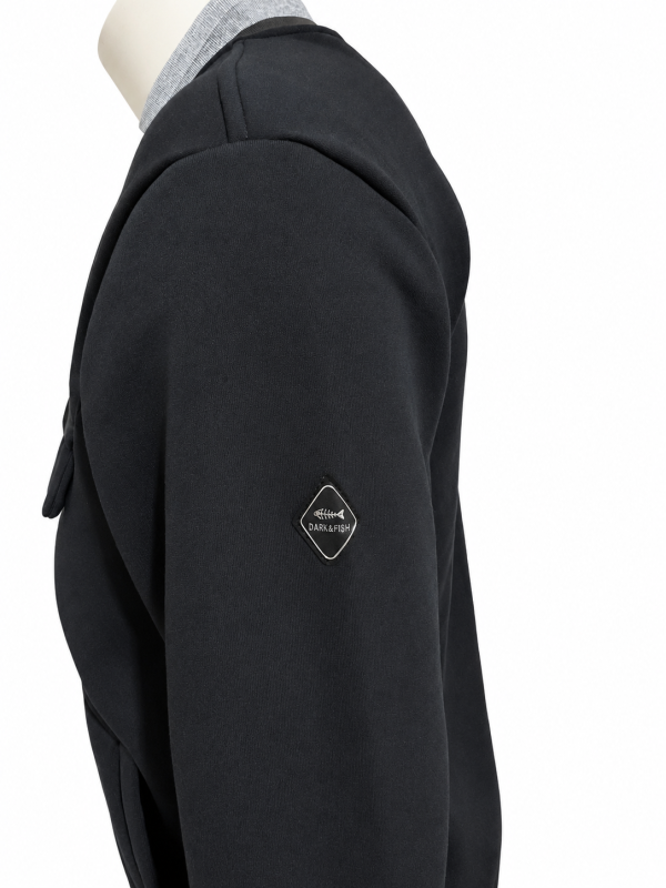 Chaqueta Bomber Dark&Fish en felpa Hombre Azul Marino 276313 - Imagen 4