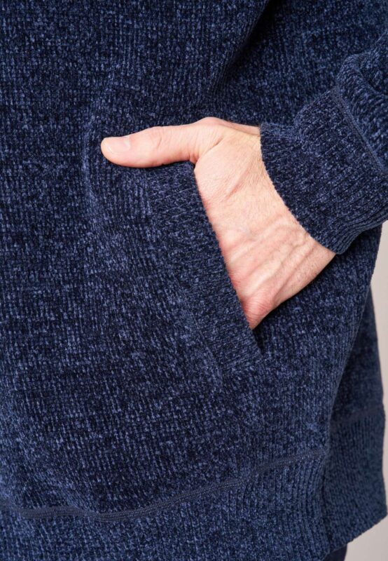 Chaqueta de Punto azul marino Chenilla Deeluxe Hombre 210101 - Imagen 4