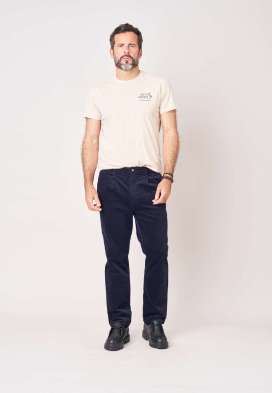 Pantalón de Pana Regular Fit con Pinza – Deeluxe 252408 - Imagen 2
